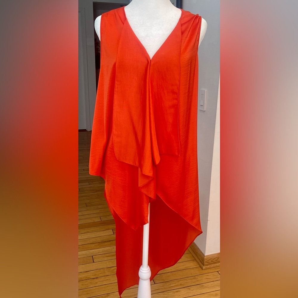 BCBG MAXAZRIA , orange flowy top!